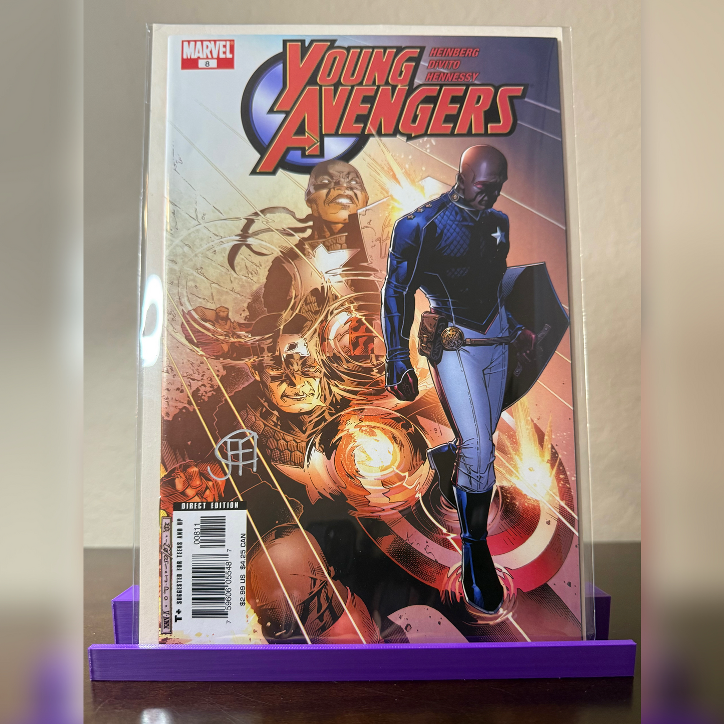 Young Avengers #8 VF - Signed by Jim Cheung