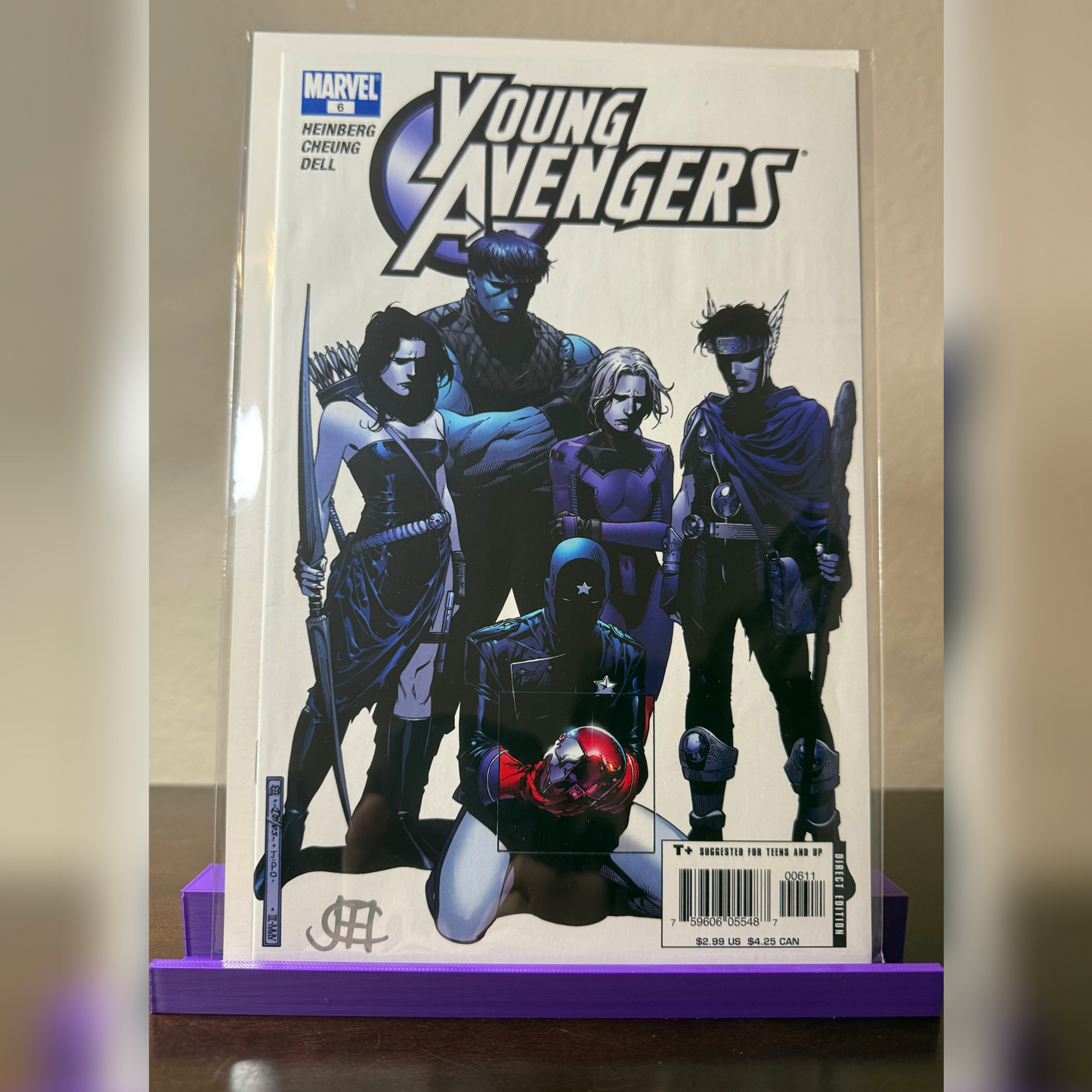 Young Avengers #6 VF - Signed by Jim Cheung
