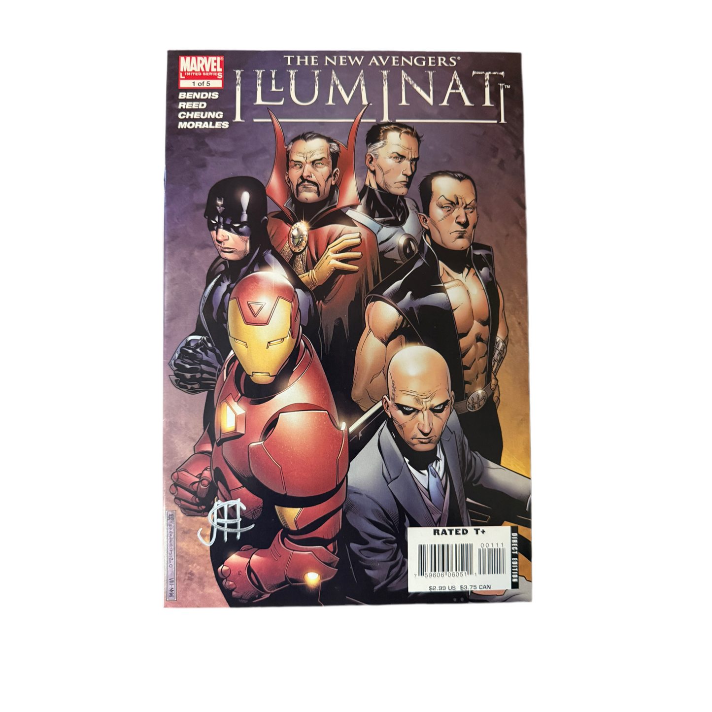 New Avengers Illuminati #1 VF - Signed by Jim Cheung