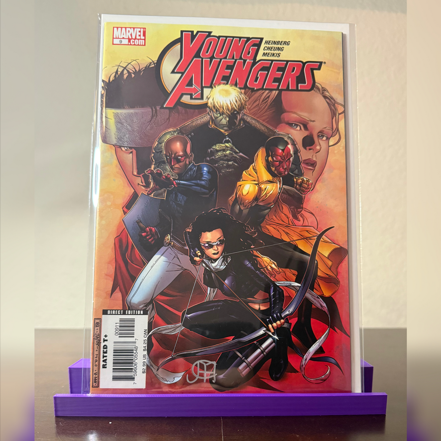 Young Avengers #9 VF - Signed by Jim Cheung
