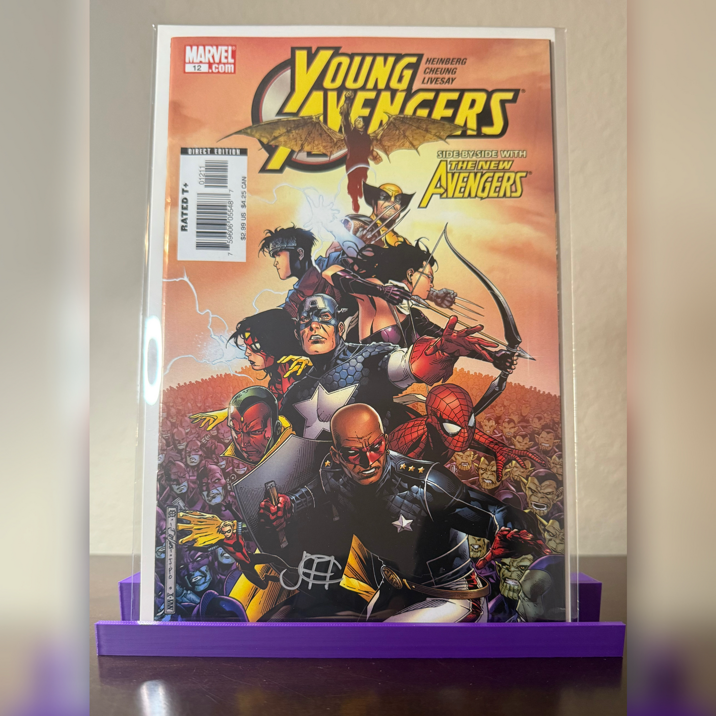 Young Avengers #12 NM - Signed by Jim Cheung
