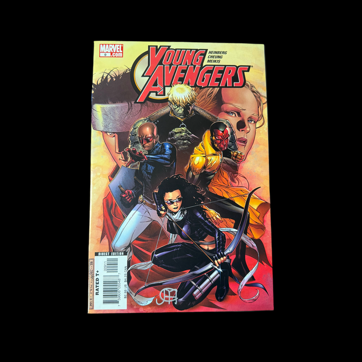 Young Avengers #9 VF - Signed by Jim Cheung