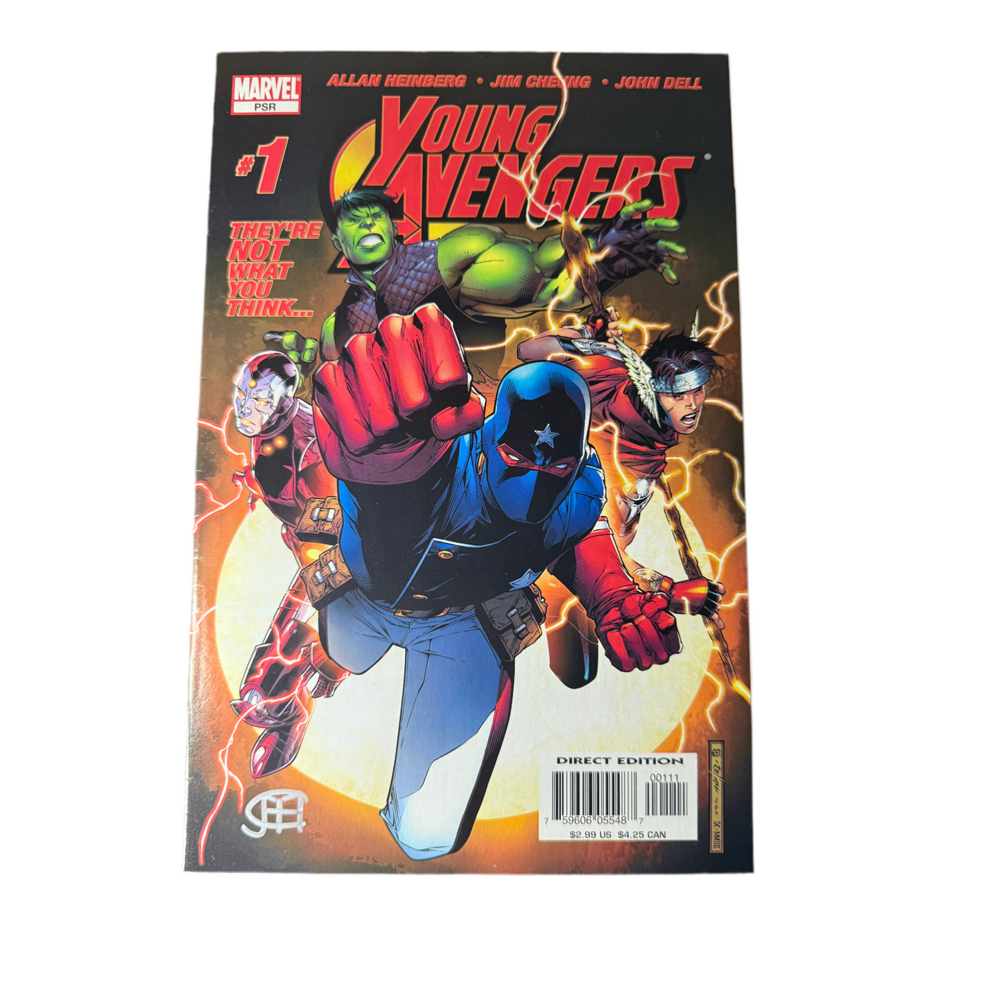 Young Avengers #1 VF – Signed by Jim Cheung