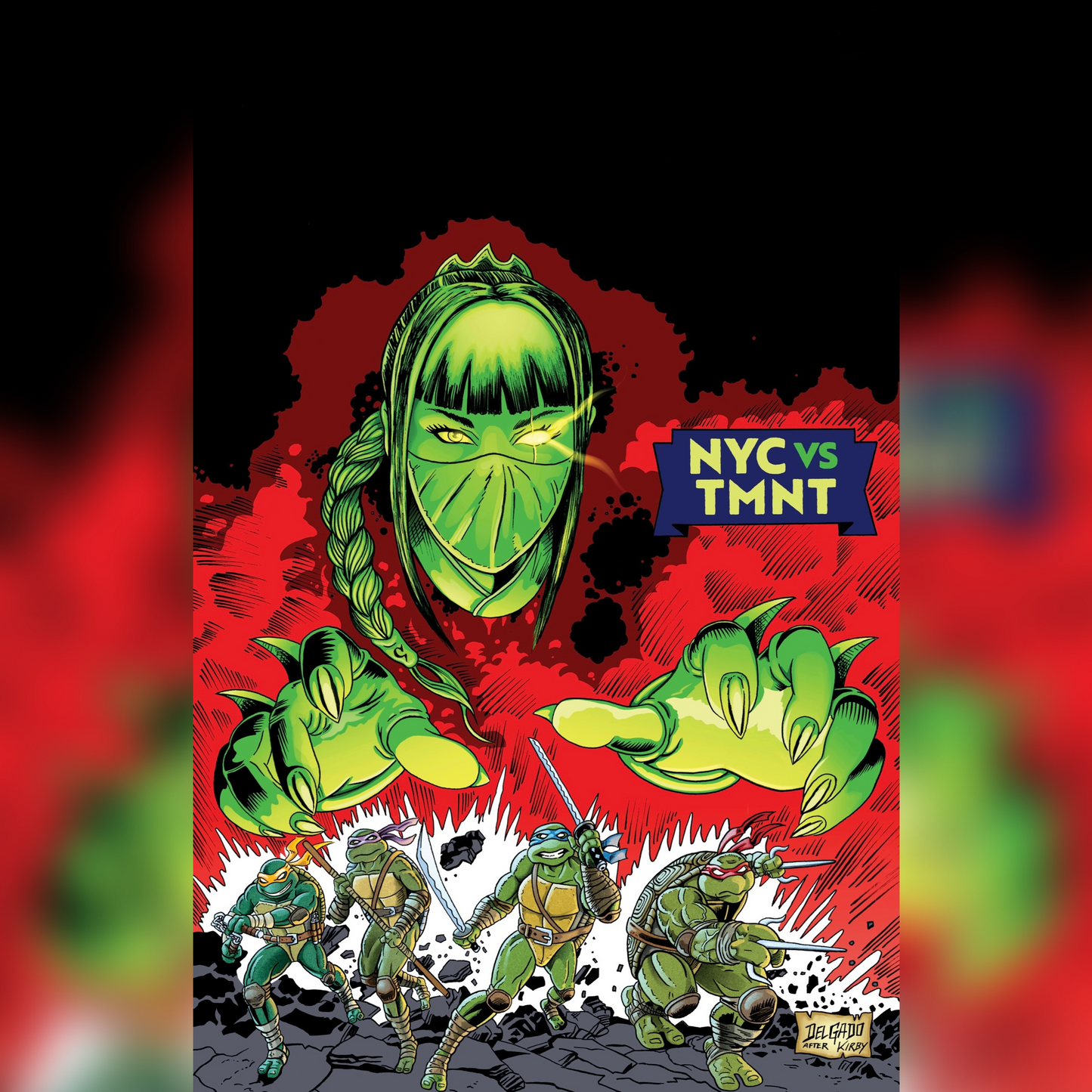 TMNT #9 Kevin Delgado Variant - FANTASTIC FOUR #49 HOMAGE!