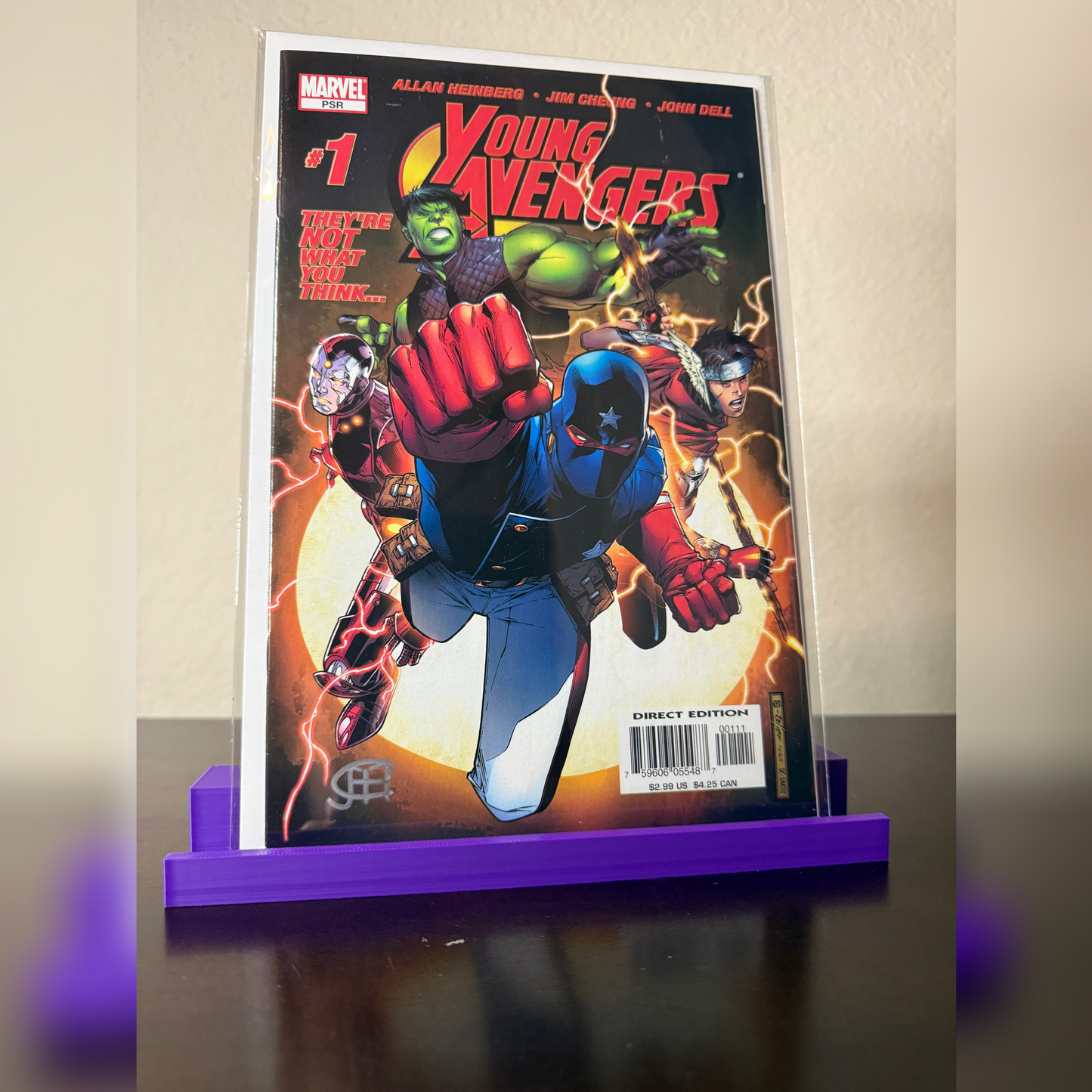 Young Avengers #1 VF – Signed by Jim Cheung