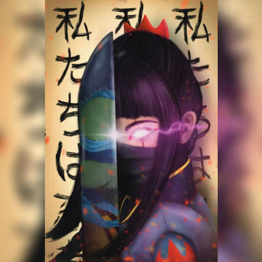 Teenage Mutant Ninja Turtles #8 Exclusive Comic Book, virgin variant front facing.