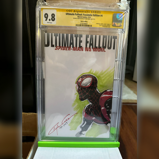 Ultimate Fallout #4 Facsimile Edition CGC 9.8 Signed and Sketched by Clayton Crain